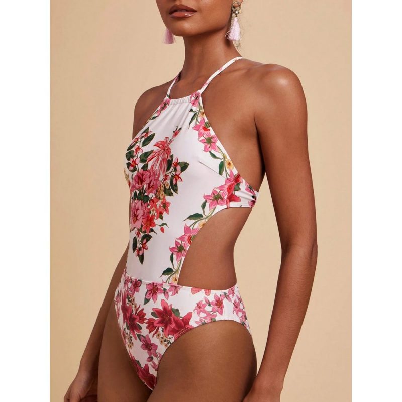 Costum de baie damă întreg cu spatele gol Multicolor – FITINT 039 - imagine 6