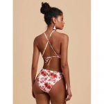 Costum de baie damă întreg cu spatele gol Multicolor – FITINT 039 - imagine 2