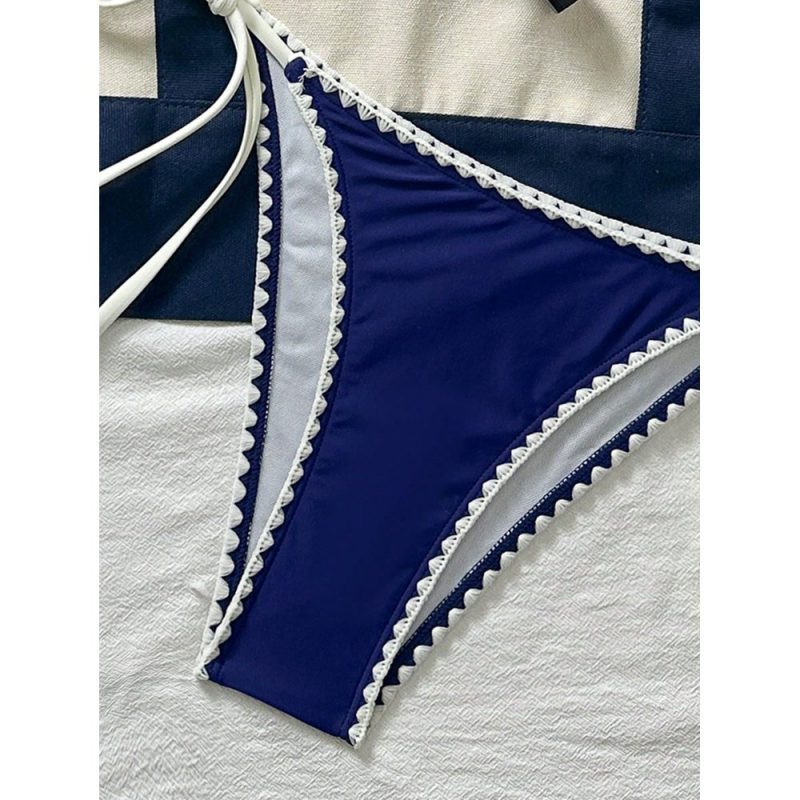Costum de baie damă push up 2 piese ajustabil Albastru – FITINT 201 - imagine 5