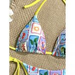 Costum de baie damă push up 2 piese ajustabil Multicolor – FITINT 111 - imagine 6