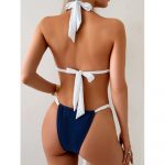 Costum de baie damă tip bandeau Albastru – FITINT 140 - imagine 2