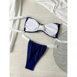 Costum de baie damă tip bandeau Albastru – FITINT 140 - imagine 4
