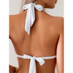 Costum de baie damă tip bandeau Albastru – FITINT 140 - imagine 7