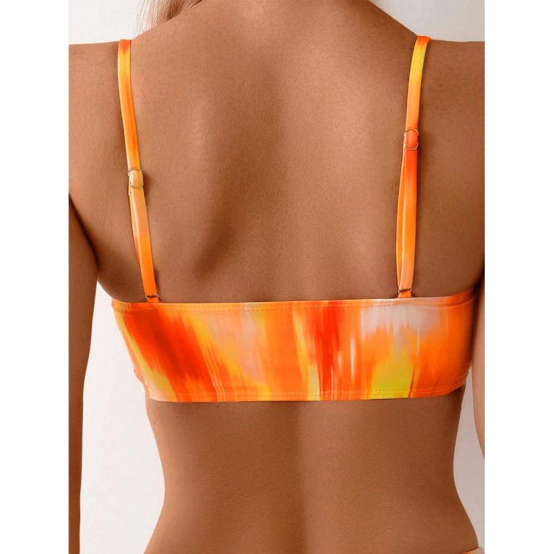 Costum de baie damă tip bandeau Portocaliu – FITINT 155 - imagine 7