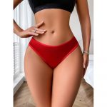Chiloti dantela tanga luciosi dama FITINT Rosu 477 - imagine 6