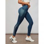 Colanți sport damă cu buzunar  cu talie inaltă Albastru – FITINT 114