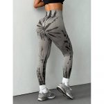 Colanți sport damă push-up cu talie inaltă Gri – FITINT 115 - imagine 2