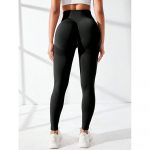 Colanți sport damă push-up cu talie inaltă Negru – FITINT 144