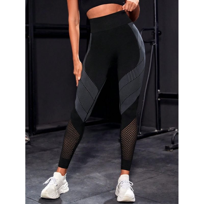 Colanți sport damă push-up cu talie inaltă Negru – FITINT 148 - imagine 4