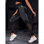 Colanți sport damă push-up cu talie inaltă Negru – FITINT 148 - imagine 5