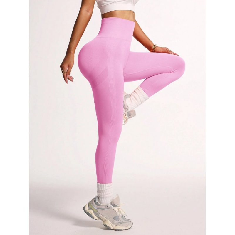 Colanți sport damă push-up cu talie inaltă Roz – FITINT 128 - imagine 2
