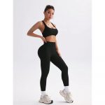 Compleu set sport damă push-up Negru – FITINT 113 - imagine 5