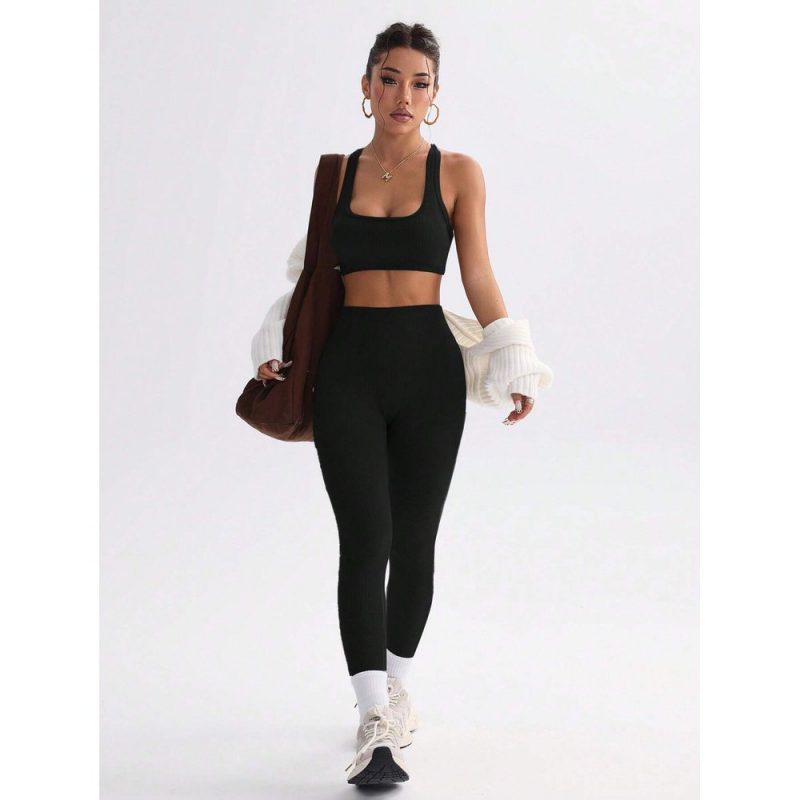 Compleu set sport damă push-up Negru – FITINT 113 - imagine 6