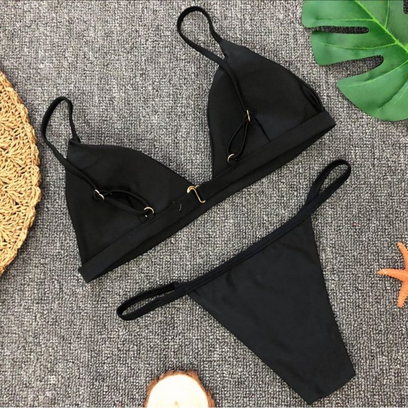 Costum de baie 2 piese damă Negru – FITINT 484 - imagine 6