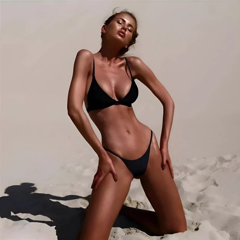 Costum de baie 2 piese damă Negru – FITINT 484 - imagine 3