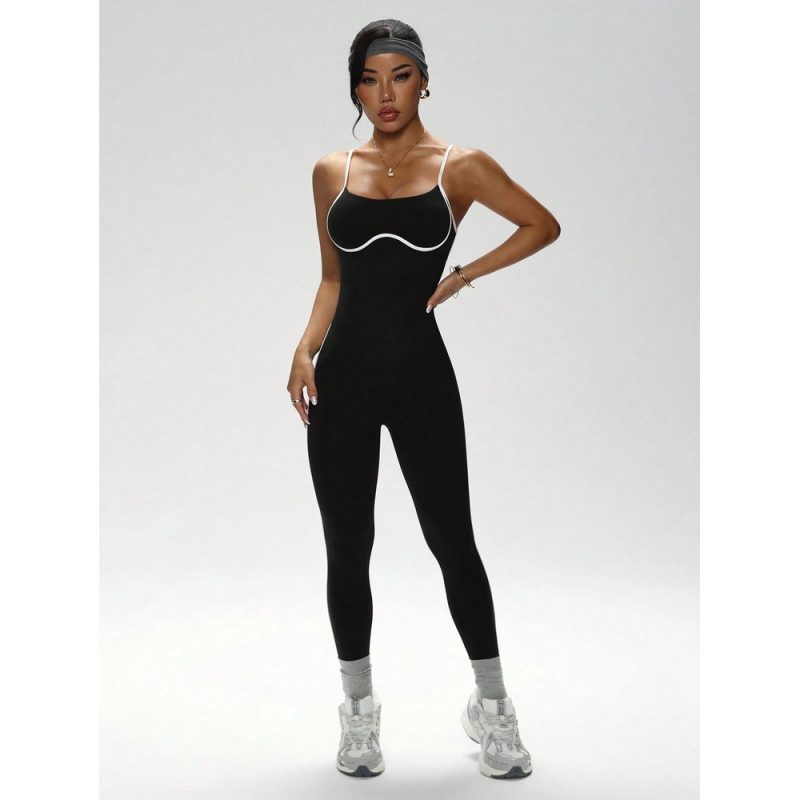 Salopetă fitness damă  Negru – FITINT 072 - imagine 4