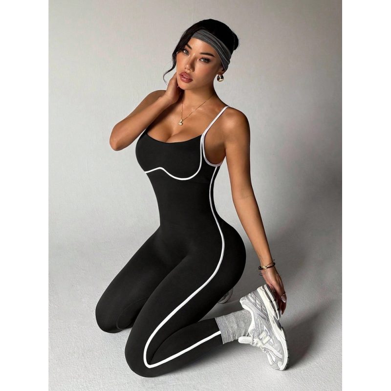 Salopetă fitness damă  Negru – FITINT 072 - imagine 1